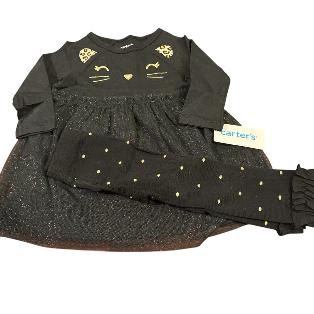 NWT 6M Carter’s Halloween dress plus NWT Rufflebutt tights